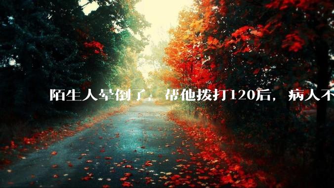 陌生人晕倒了，帮他拨打120后，病人不支付120出车费，这个费用谁来承担？