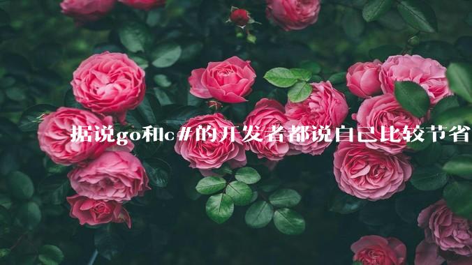 据说go和c#的开发者都说自己比较节省内存，你们认为呢？